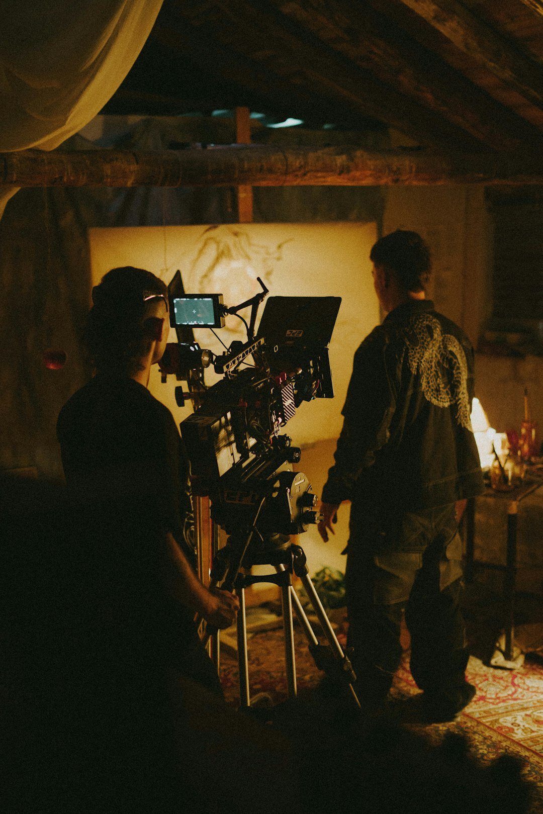 modern film director on set