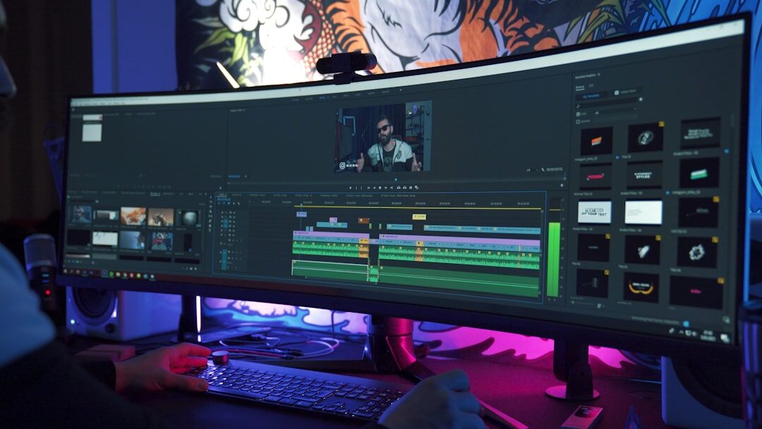 video editor working on timeline