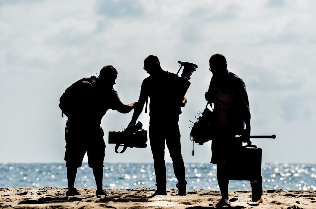 film crew on set